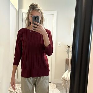 Apt. 9 Women’s Maroon Scoop Neck Sweater